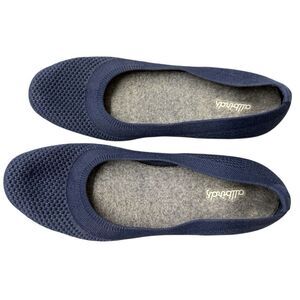 Allbirds Tree Breezers Ballet Flats Womens Navy Blue Slip On Comfort Shoe. Sz 8